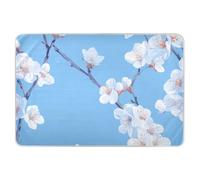 Sweet Cherry Blossom Blue Extra Large Resuable Changing Pad Covers Waterproof Washable Bed Pad Skin-Friendly Pad Liner for Infant Baby 52" L x 34" W
