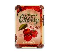 Sweet Cherry Grow Locally Funny Signs Tin Signs Vintage Kitchen Wall Decor Farmhouse Pub Sign 8X12 Inch Metal Sign