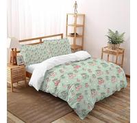 Sweet Cherry Harvest Bedding Set 3D Printed Plant Fruit Theme Duvet Cover Set 3 Pcs Microfiber Quilt Cover Suitable for All Seasons with Pillowcase Super King（260x220cm）