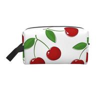 Sweet Cherry PatternLarge Capacity Cosmetic Organizer，Travel Makeup Bag for Women