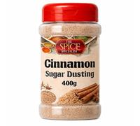 Sweet Cinnamon Sugar Dusting 400g - by The Spice Specialist | Coffee Topping for Hot Chocolate, Latte & Cappuccino, Cupcake Sprinkles, Popcorn Seasoning & Baking Decoration