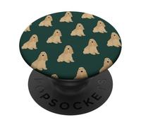 Sweet Cocker Spaniel in Forest Green IV-Gifts for Dog Lovers PopSockets Adhesive PopGrip