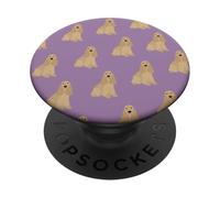Sweet Cocker Spaniels On Lavender-Gifts for Dog Lovers PopSockets Adhesive PopGrip