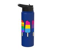 Sweet Colorful Rainbow Popsicles LGBTQI Pride Month Stainless Steel Insulated Water Bottle
