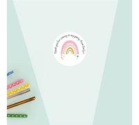 Sweet Cone Bags & Personalised Stickers - Chasing Rainbows - Pack of 35. Adhesive Labels, Great for Parties, Celebrations, Fun, Boys, Girls, Party. Made in UK.