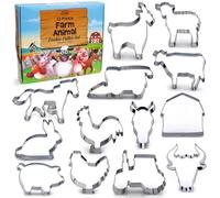 Sweet Cookie Crumbs Farm Cookie Cutter Set, 13 Piece Set, Stainless Steel