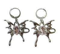 Sweet Cool Dangle Earrings Unique Butterfly Bowknot Pendant Earrings Fashion Drop Temperament Woman Jewelry Butterfly Bowknot Pendant Lightweight Unique