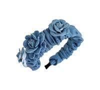 Sweet Cool Headbands Blue Rose Shape Headband Fashion Multipurpose Sports Hair Hoop for Woman