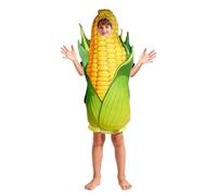 Sweet corn-shaped unisex vegetable role-playing costume fun role-playing outfit suitable for carnival-themed parties and stage performances lightweight one-size-fits-all bodysuit (children)