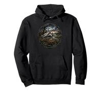 Sweet Crane Bird Watcher Bird of Happiness and Wisdom Pullover Hoodie