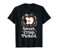 Sweet Crisp Picked Apples Orchard Apple Picking T-Shirt