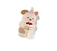 Sweet Cute Cartoon Bear Dog Rabbit Penguin Acrylic Hair Claw Clip For Women Geometric Animal Shark Clip Hair Accessories(White)
