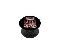 Sweet Cute Slightly Savage Cat Design PopSockets Adhesive PopGrip