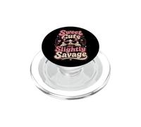 Sweet Cute Slightly Savage Cat Design PopSockets PopGrip for MagSafe
