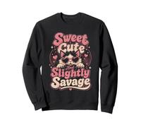 Sweet Cute Slightly Savage Cat Design Sweatshirt