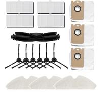 通用 Sweet D Accessories Compatible with Proscenic M7 PRO Vacuum - 2 Main Brushes + 6 Side Brushes + 4 Filters + 3 Dust Bags + 3 Mops