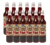 Sweet & Dandy Sorrel Syrup 750ml - Product of Barbados - Pack of 12