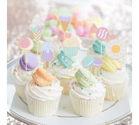 Sweet Dessert Cupcake Toppers - Sweet One Cake Toppers, Donut Ice Cream Candy Birthday Party Decorations, Sweet Dessert Cake Decorations, Sweet One Cake Smash Photo Props