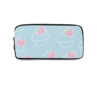 Sweet Dessert Study Pencil Case with Zip Up Pencil Cases Pen Pouch Teacher Supplies Secondary High School College Sixth Form Stationery Gifts for Women Men
