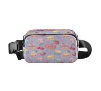 Sweet Desserts Pattern Stylish Crossbody Bag Waist Packs for Women Men Teenagers Waterproof Crossbody Bag Anti Theft Waist Pack with Adjustable Strap