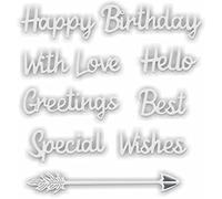 Sweet Dixie Metal Cutting Die Sentiments, Silver,SDD578