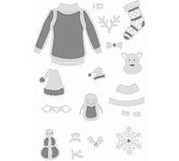 Sweet Dixie Metal Cutting Dies Christmas Jumper 2, Silver, SDD607
