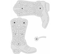 Sweet Dixie Metal Cutting Dies Cowboy Boots, Silver, (SDD576)