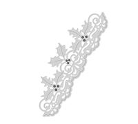 Sweet Dixie Metal Cutting Dies Fancy Holly Edger, Silver