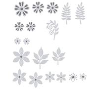 Sweet Dixie Metal Cutting Dies Floral Embellishments,Silver