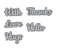 Sweet Dixie Metal Cutting Dies Large Words, Silver,SDD596
