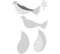 Sweet Dixie Metal Cutting Dies Layered Dove, Silver, SDD603