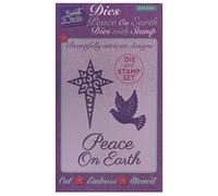 Sweet Dixie SDDCS003 Peace On Earth Die And Stamp Set, Grey, 29.4 x 15.8 x 0.9 cm