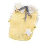 Sweet Dog Clothes Winter Pet Sweater Thickened Warm Teddy Pullover Puppy Knitted Clothes Pet Supplies(S)