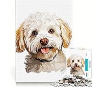 Sweet Dog Jigsaw Puzzles 1000 Pieces for Adults Memory Boost Warm Time Image Assembly Fine Art Piece (38x52cm)