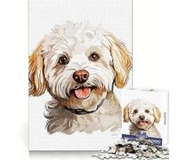 Sweet Dog Jigsaw Puzzles 1000 Pieces for Adults Reason Skill Toy Calm Relax Exact Cut Heartfelt Gift (38x26cm)