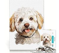 Sweet Dog Jigsaw Puzzles 1000 Pieces for Adults Reason Skill Toy Calm Relax Exact Cut Heartfelt Gift (38x26cm)