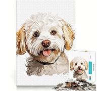 Sweet Dog Jigsaw Puzzles 1000 Pieces for Adults Reason Skill Toy Calm Relax Exact Cut Heartfelt Gift (50x75cm)