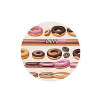 Sweet Doughnut Pattern Car Air Fresheners 4 Pcs Round Shape Hanging Aromatherapy Tablets Scented Fresheners For Bedroom Bathroom
