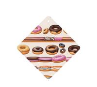 Sweet Doughnut Pattern Car Air Fresheners 6 Pcs Square Hanging Aromatherapy Tablets Scented Fresheners For Bedroom Bathroom