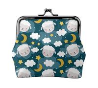 Sweet Dream Lamb Coin Purse, Kiss-lock Change Purse Wallets, Small PU Leather Coin Purse for Women