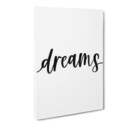Sweet Dream No.3 Typography Quote Canvas Print | Gallery Wrapped 30mm Frame Wall Art | 20x14 inches | Ready to Hang | Modern Typography Picture | Living Room Bedroom Lounge Office