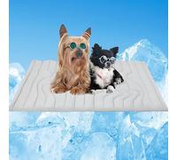 Sweet Dreamed Dog Cooling Mat, Trovepath Nuvica Tempbalance Mat, Pet Cooling Pad for Indoor/Outdoor, Machine Washable Self Cool Bed for Large Dogs (Gray, XL-150 * 101cm)