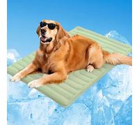 Sweet Dreamed Dog Cooling Mat, Trovepath Nuvica Tempbalance Mat, Pet Cooling Pad for Indoor/Outdoor, Machine Washable Self Cool Bed for Large Dogs (Green, XL-150 * 101cm)
