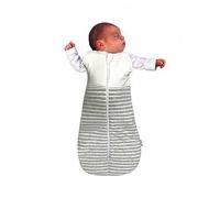 Sweet Dreamers Organic Cotton Baby Sleeping Bag White and Grey Stripes 2.5 tog