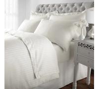 Sweet Dreams 300 Thread Striped Luxury Duvet Cover in Cream | Size: Single Sweet Dreams Cream Single
