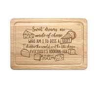 Sweet Dreams are Made of Cheese Board Rectangular Wooden Chopping Board Serving Christmas