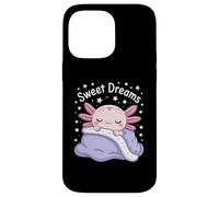 Sweet Dreams Axolotl Kawaii Sleeping Pastel Stars Case for iPhone 14 Pro Max