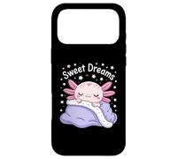 Sweet Dreams Axolotl Kawaii Sleeping Pastel Stars Case for iPhone 17 Pro Max