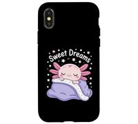 Sweet Dreams Axolotl Kawaii Sleeping Pastel Stars Case for iPhone X/XS
