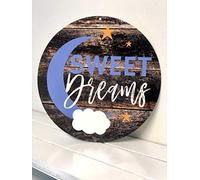 Sweet Dreams Baby Rustic Metal Sign - Nursery Wall Decor - 11.75" (Blue Sweet Dreams)